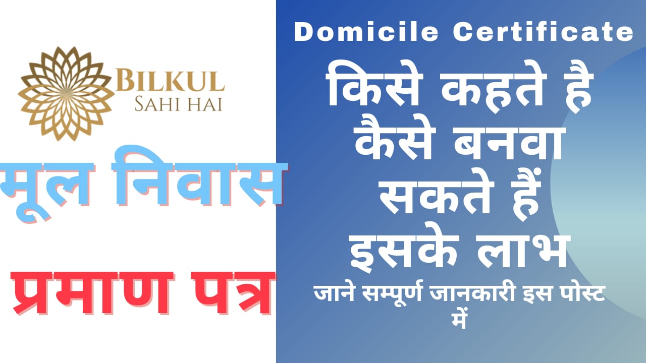 Read more about the article Domicile certificate in hindi – स्थाई मूल निवास प्रमाण पत्र होता क्या है – किस प्रकार से बनवा सकते हैं